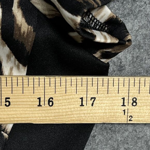 Vince Camuto Scuba Leopard Animal Print Dress Women's 8 Fit and Flare Multi - Picture 6 of 16